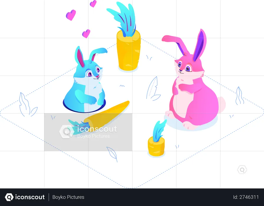 Lapin de Pâques  Illustration