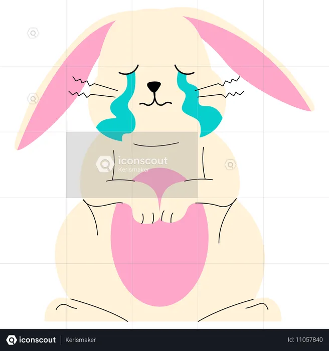 Lapin qui pleure  Illustration