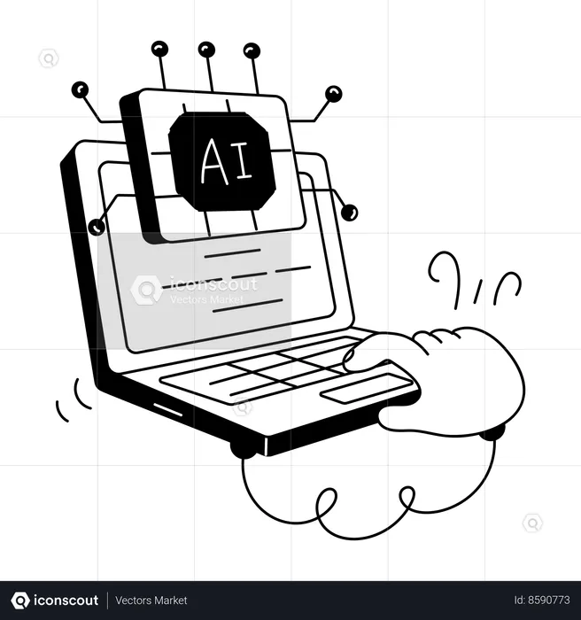 Laptop Processor  Illustration