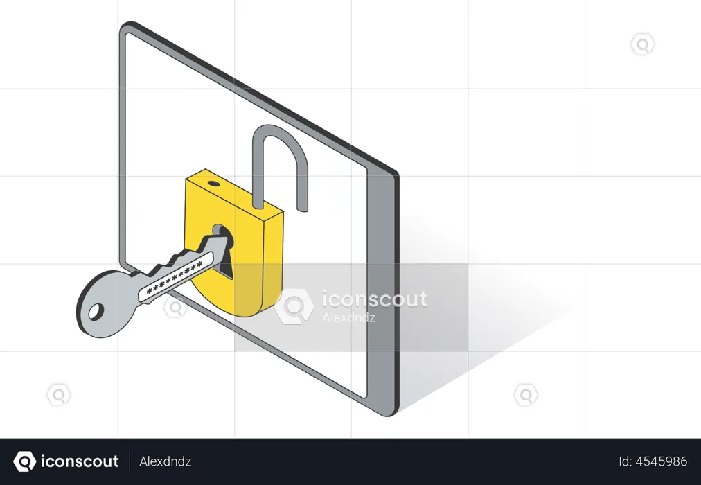 Laptop Security  Illustration