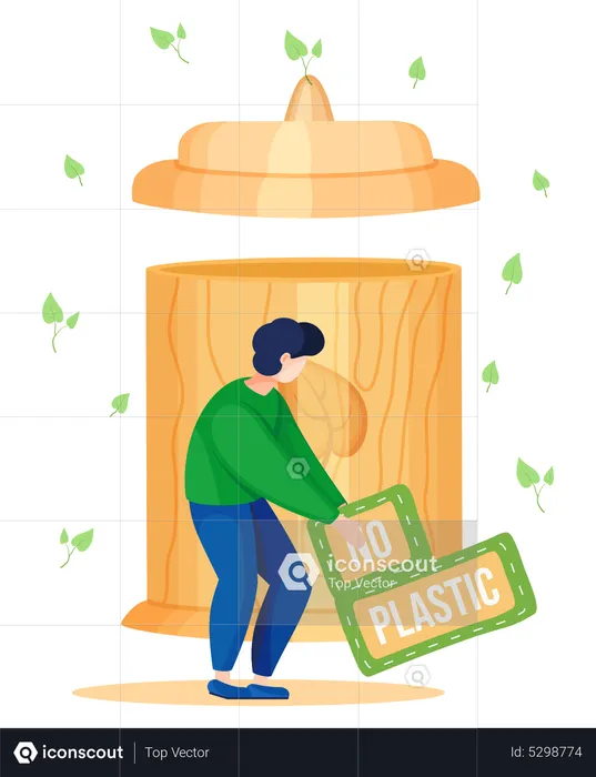 Large wooden container  Illustration
