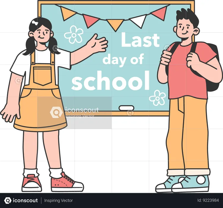 Last day of school  Illustration