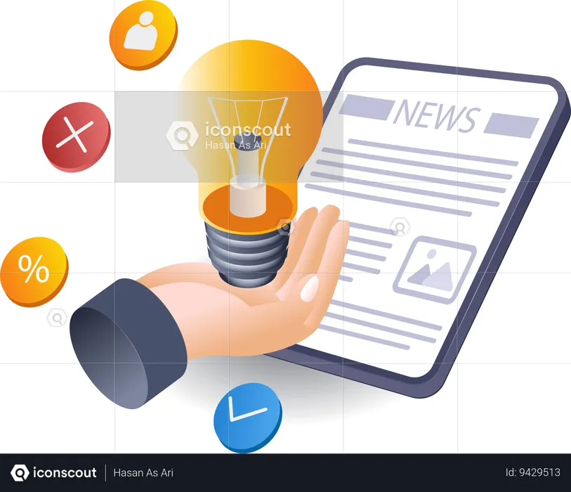 Latest news for business ideas  Illustration
