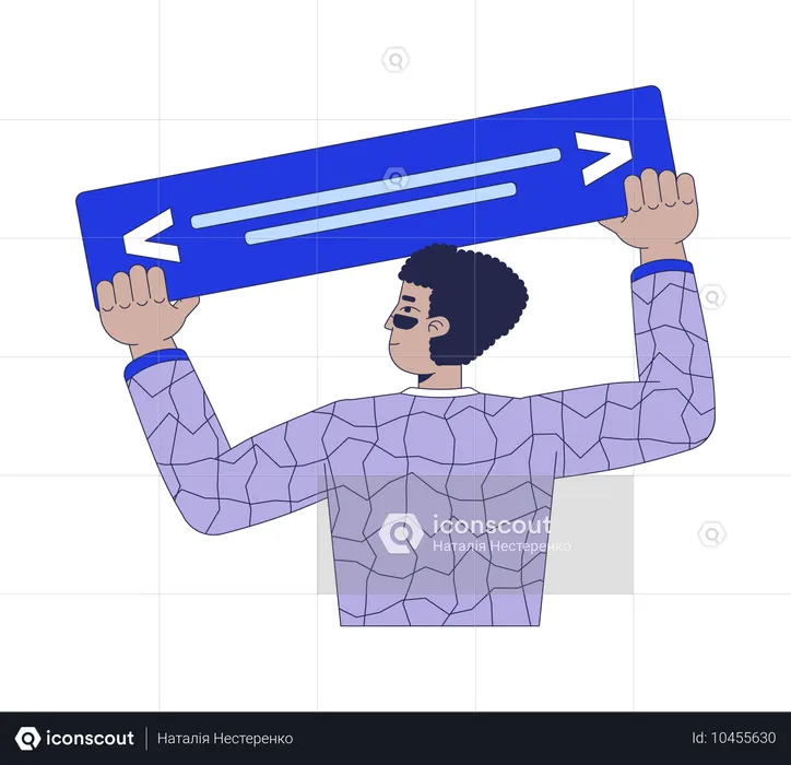 Latin American programmer working on application development  Illustration