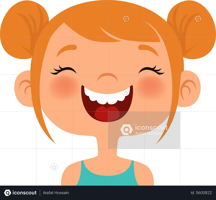 Laughing Face Emoji Illustration