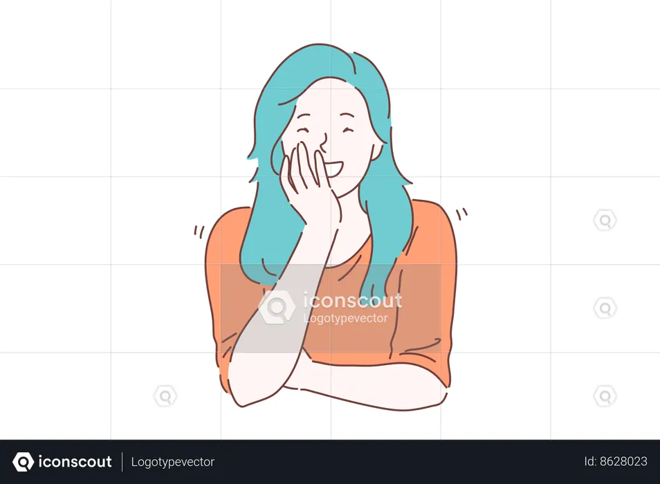 Laughing girl  Illustration