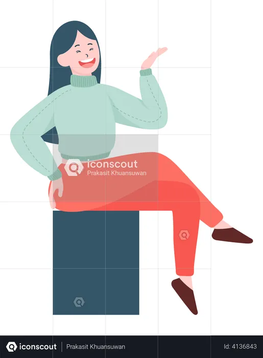 Laughing woman  Illustration