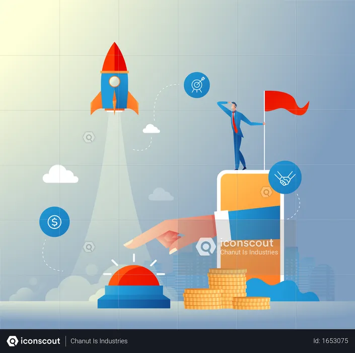 Launch Startup  Illustration
