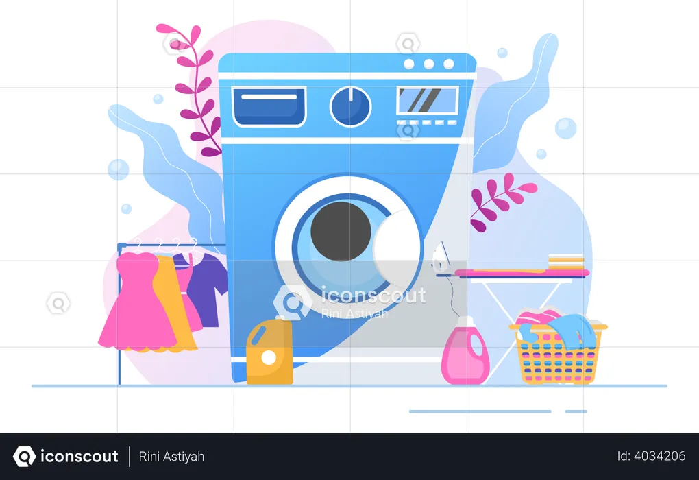 Laundry  Illustration