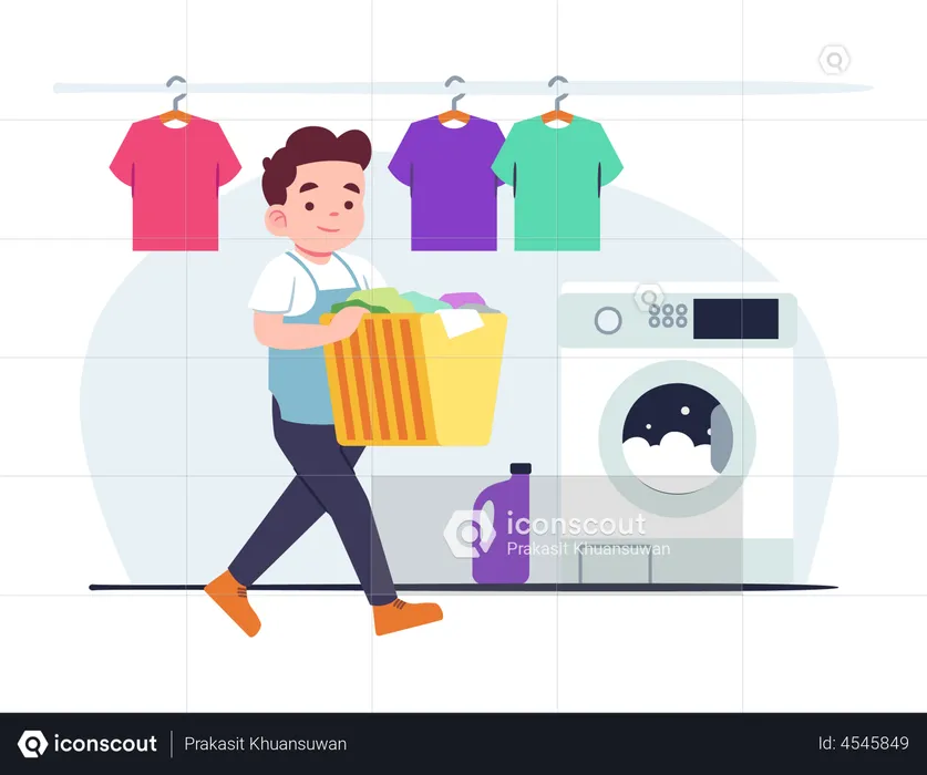 Laundry Service  Illustration