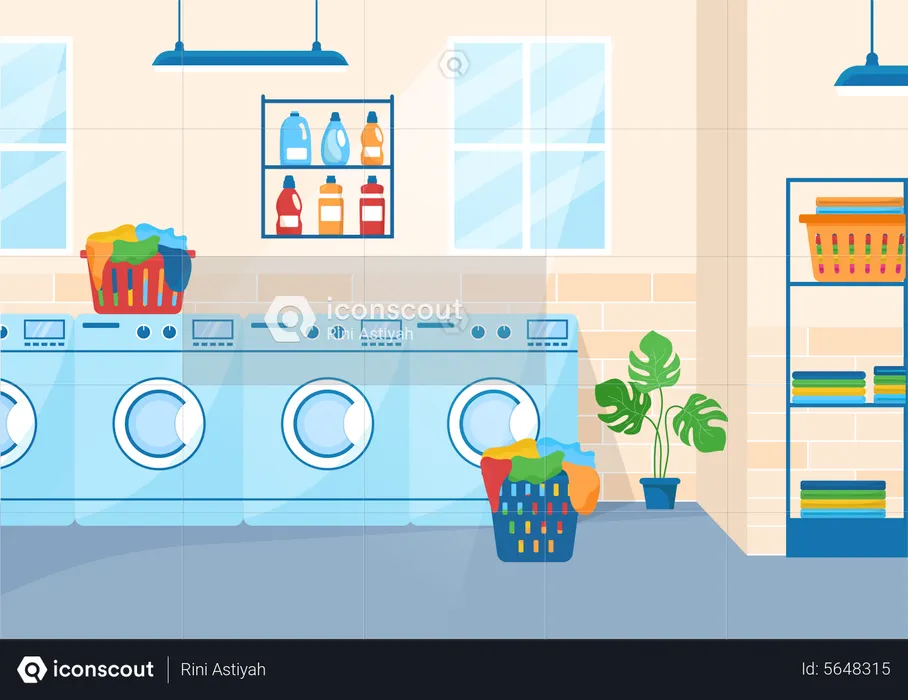 Laundry Store  Illustration