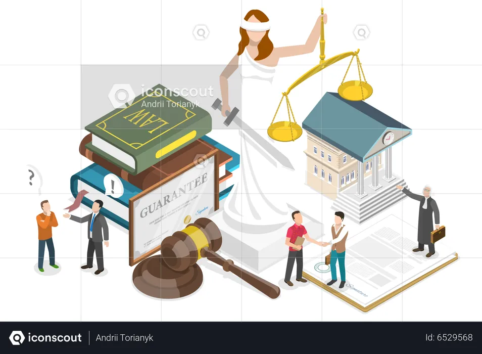 Law And Justice  Illustration