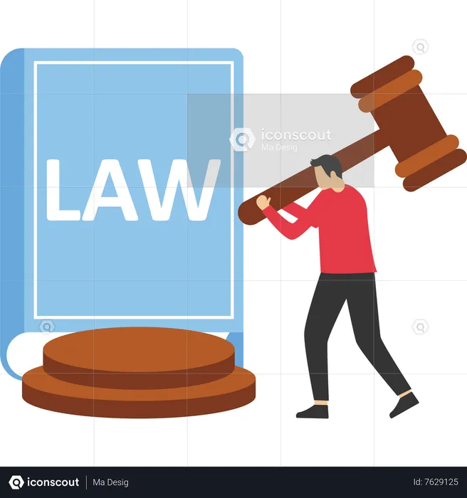 Law and justice scene  Illustration