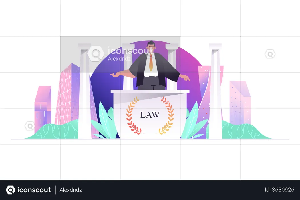 Law Office  Illustration