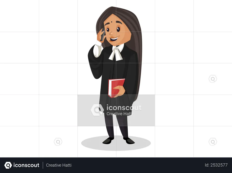 Lawyer talking on phone  Illustration