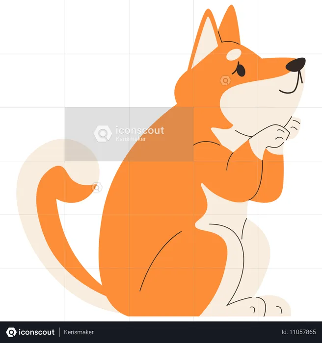 怠け者の犬  イラスト