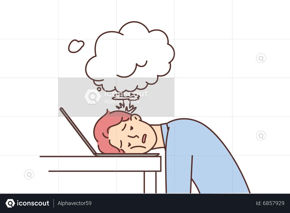 Lazy employee  Illustration
