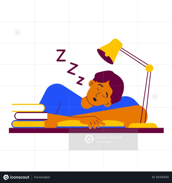 Lazy student  Illustration