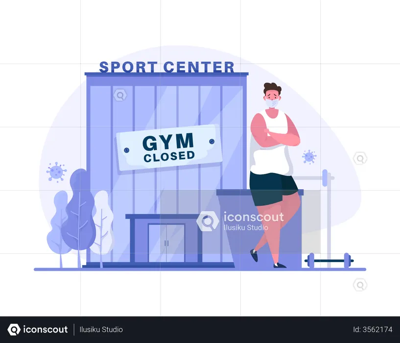 Le centre sportif est fermé  Illustration