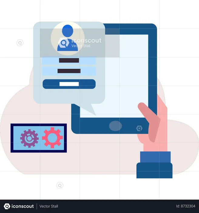 Le compte s'affiche sur mobile.  Illustration