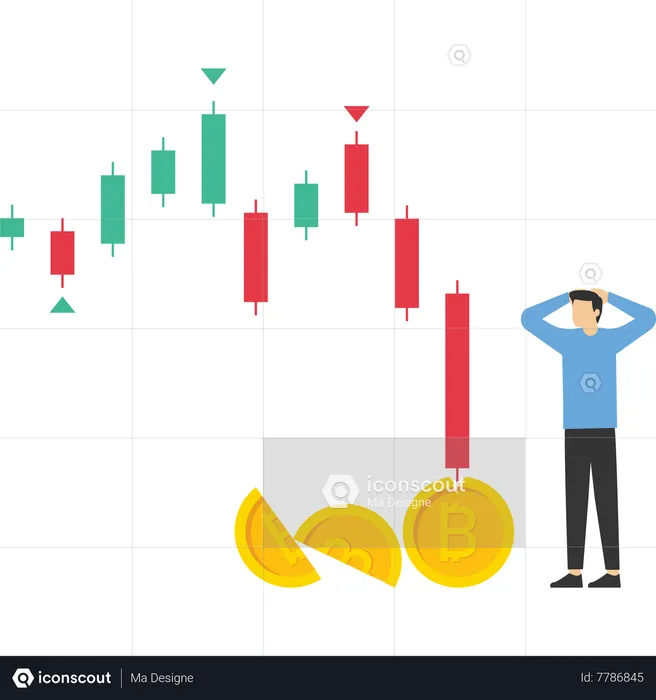 Le marché du Bitcoin a été touché par une forte baisse des prix  Illustration