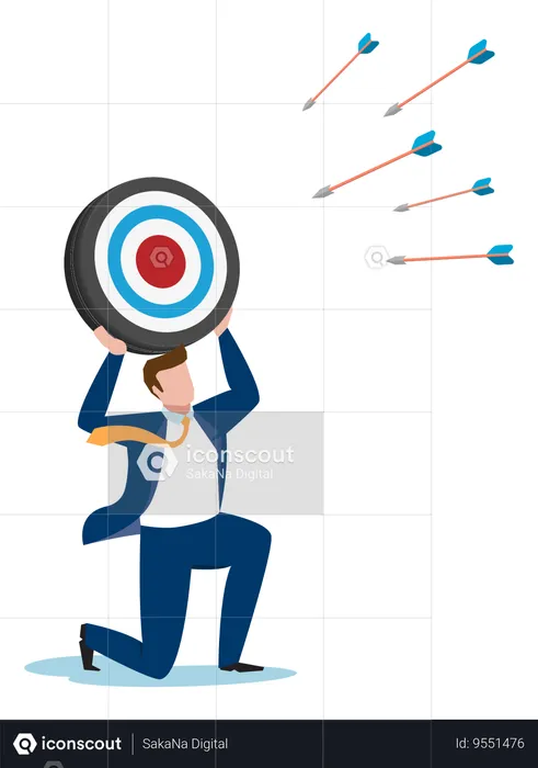 Leader Take effort to target to achieve target  Illustration