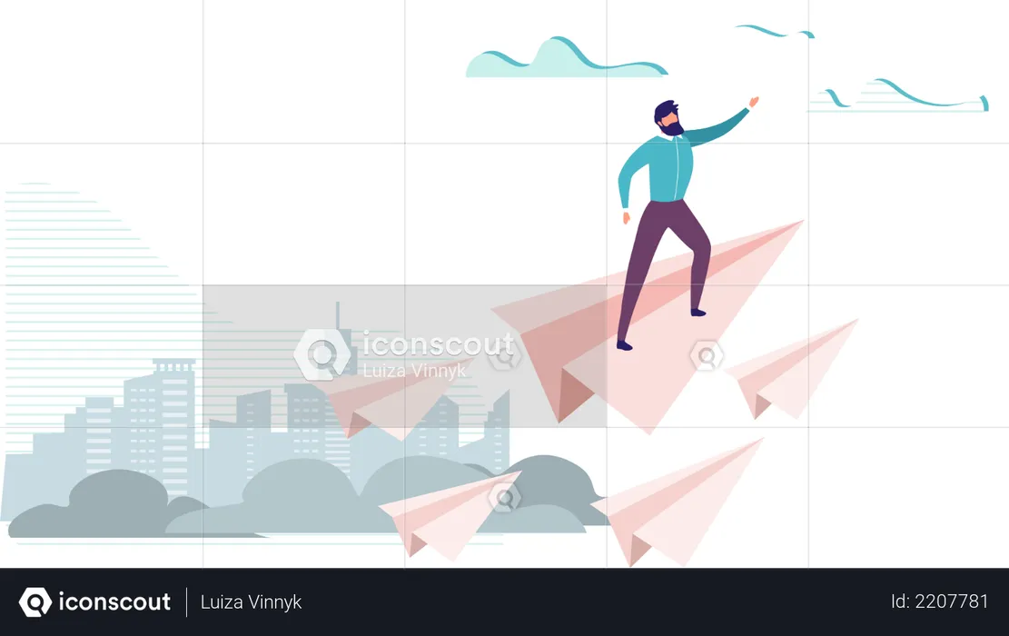 Leadership and Visionary Landing Page  Illustration