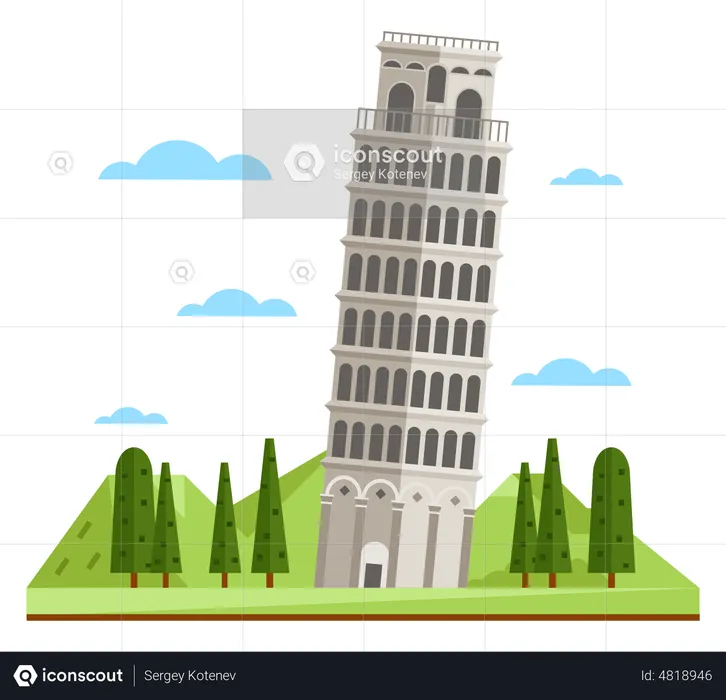 Leaning Tower Of Pisa  Illustration
