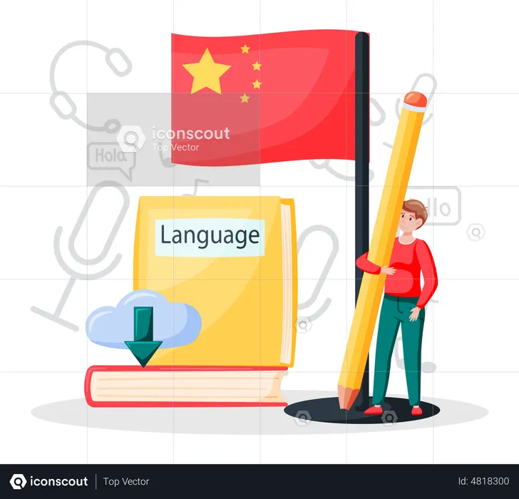 Learn chinese language classes  Illustration