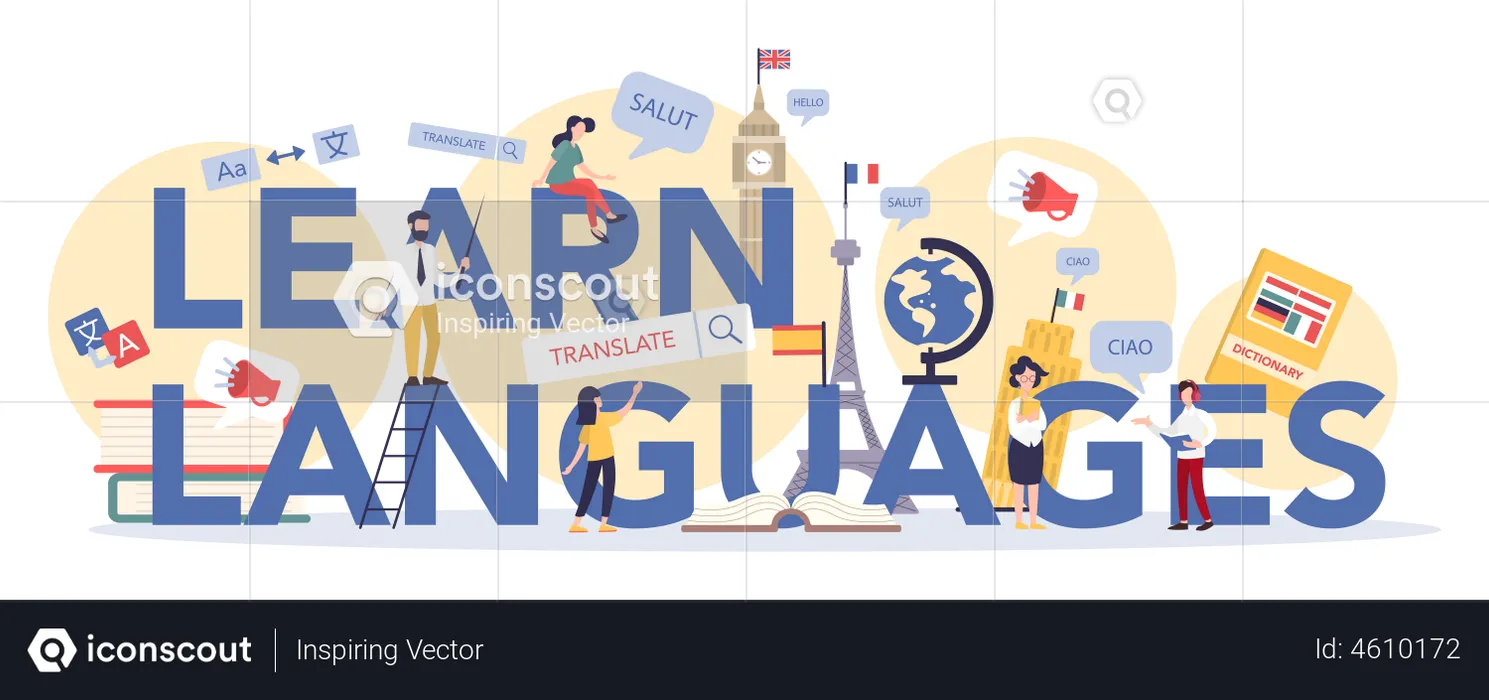 Learn Foreign Languages  Illustration