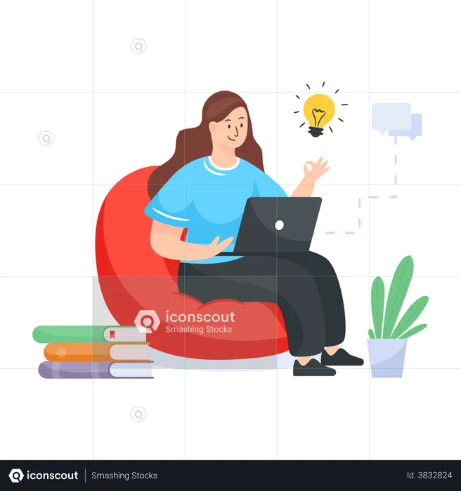 Learn from Home  Illustration