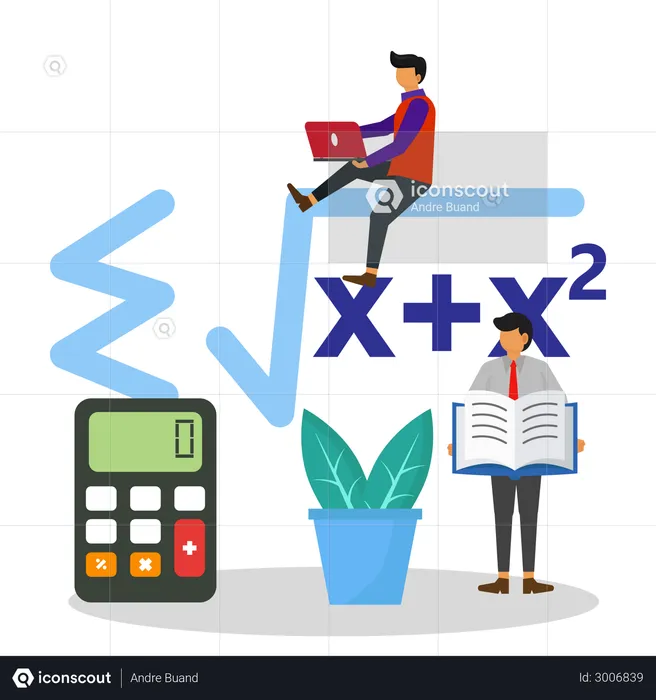 Learn mathematics  Illustration