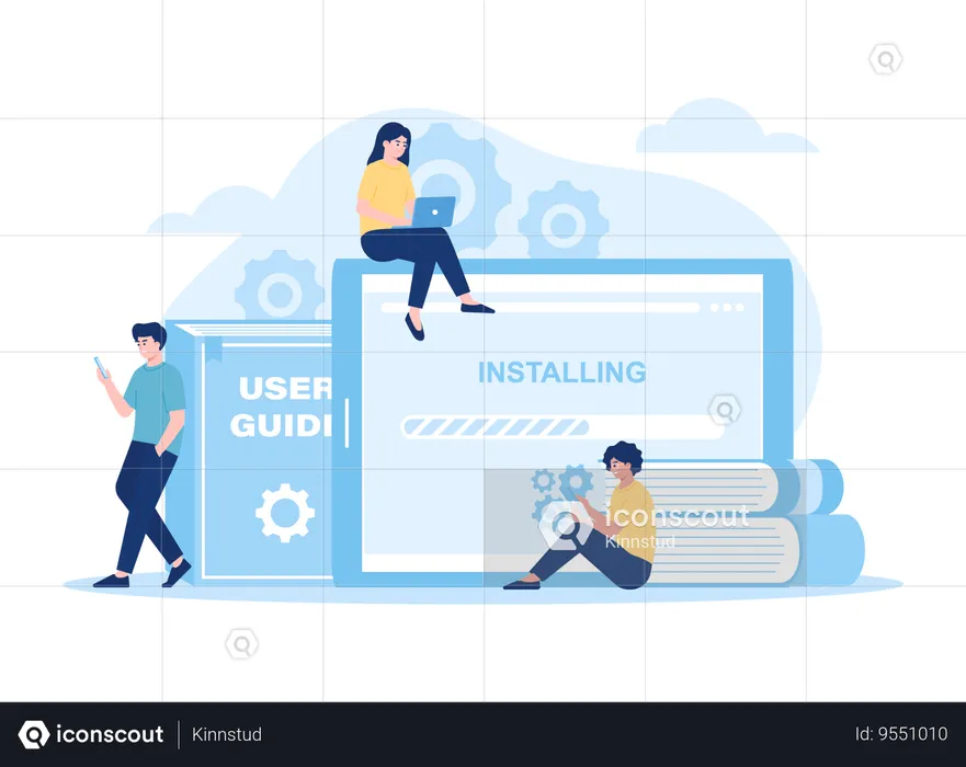 Learn to install applications  Illustration