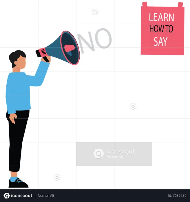 Best learn to say no illustration download in png vector format