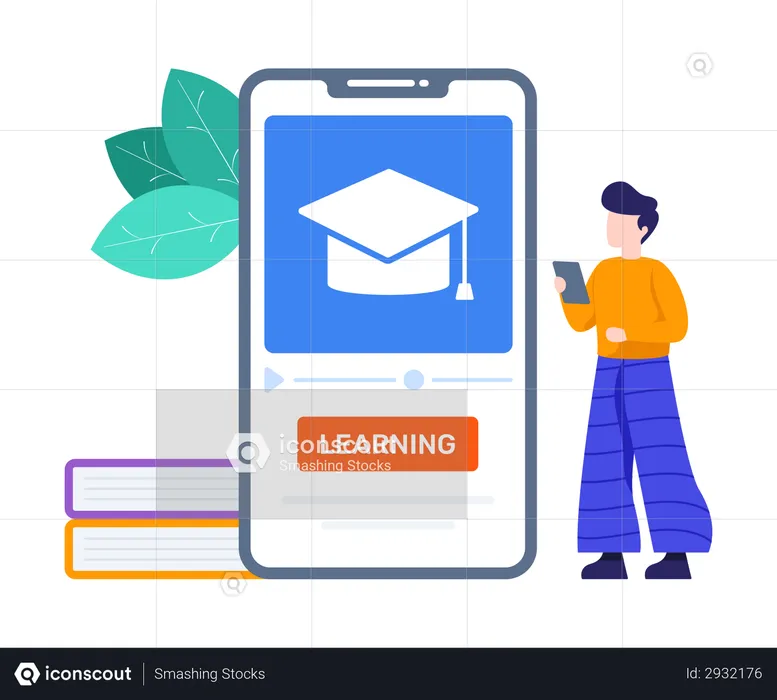 Learning App  Illustration