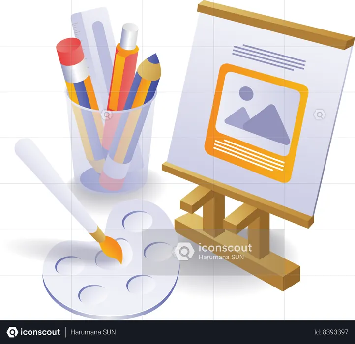 Learning how to make sketch  Illustration