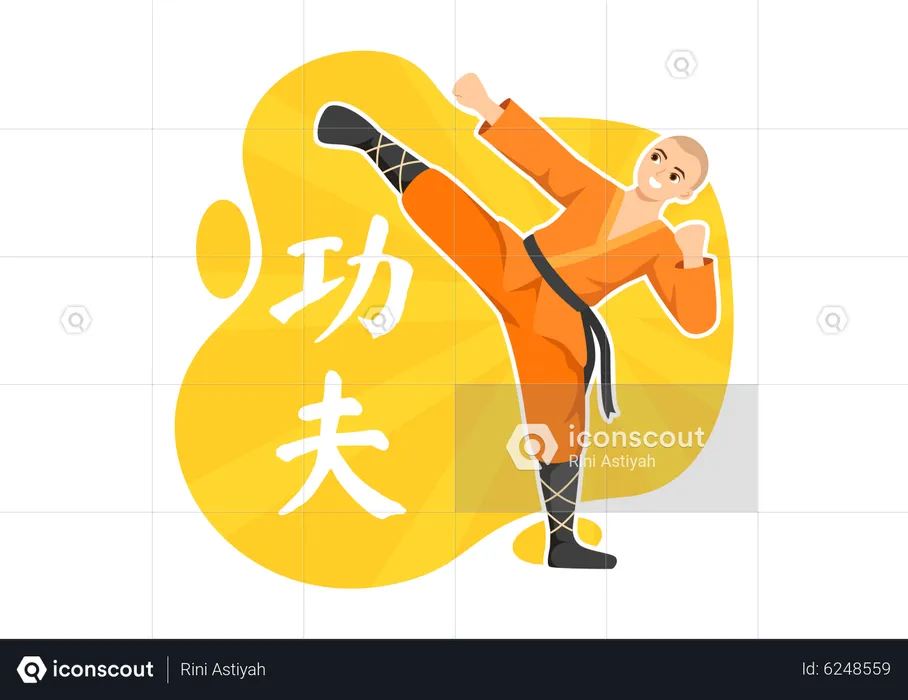 Learning Martial Art  Illustration