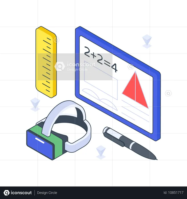 Ar을 이용한 수학 학습  일러스트레이션