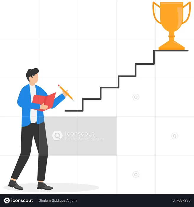 Learning path of success  Illustration