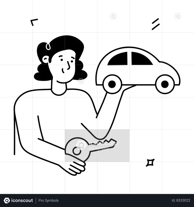 Locação de automóveis  Ilustração