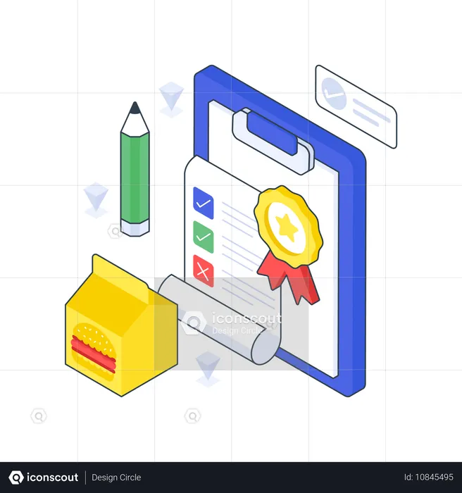 Kontrolle der Lebensmittelqualität  Illustration