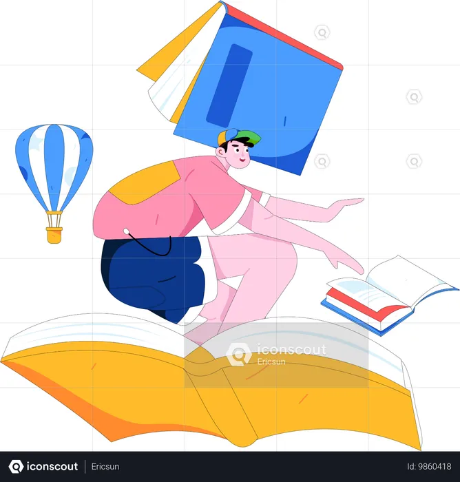 Lecteur de livres  Illustration