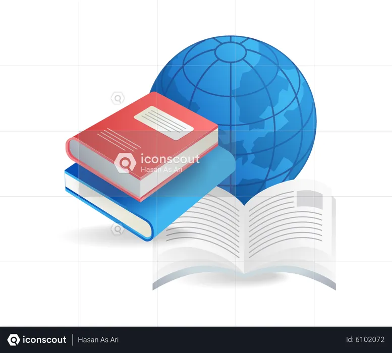Desarrollo mundial de la lectura de libros.  Ilustración