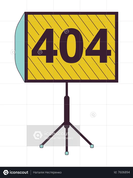 LED panel show error 404  Illustration