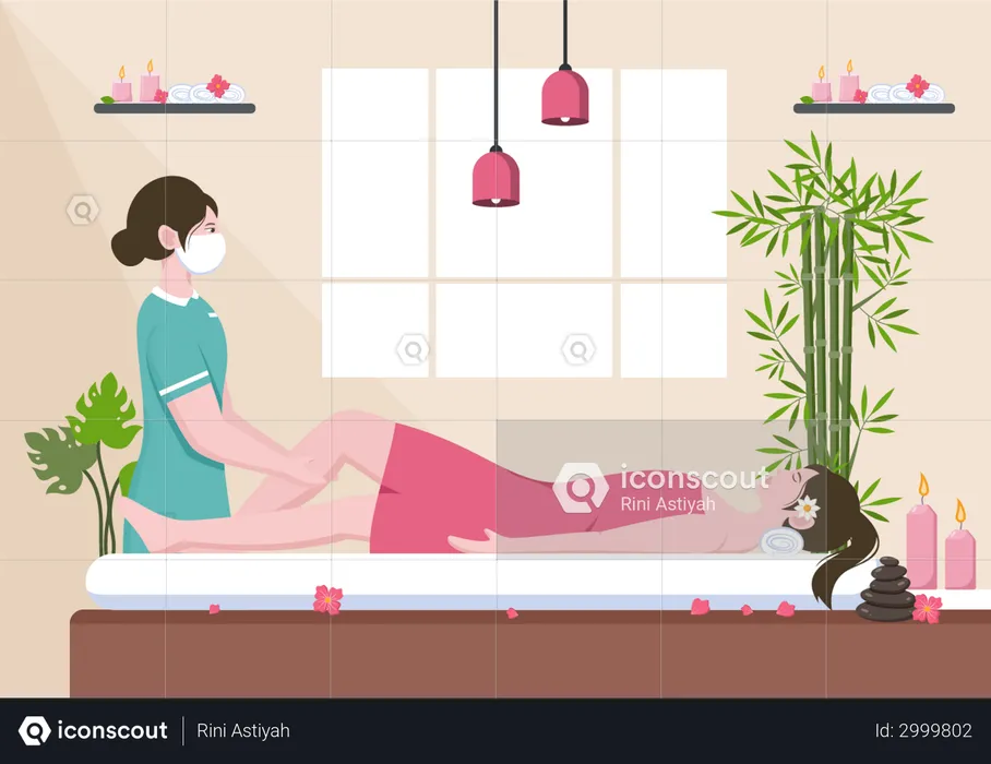 Leg Spa and massage  Illustration