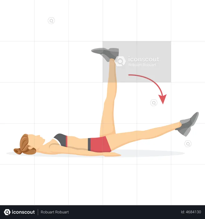 Leg stretching workout  Illustration
