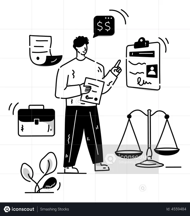Legal Contract  Illustration