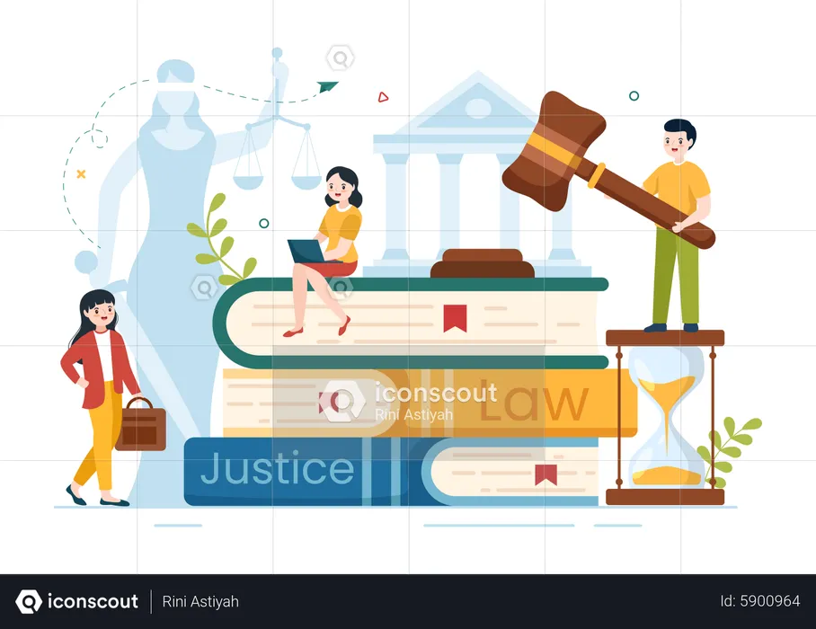 Legal firm group  Illustration