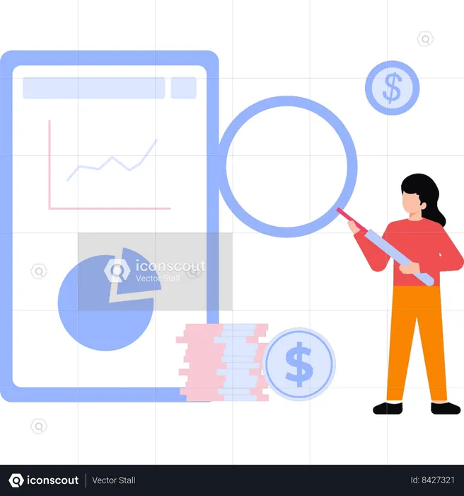 L'employé analyse la position maximale  Illustration