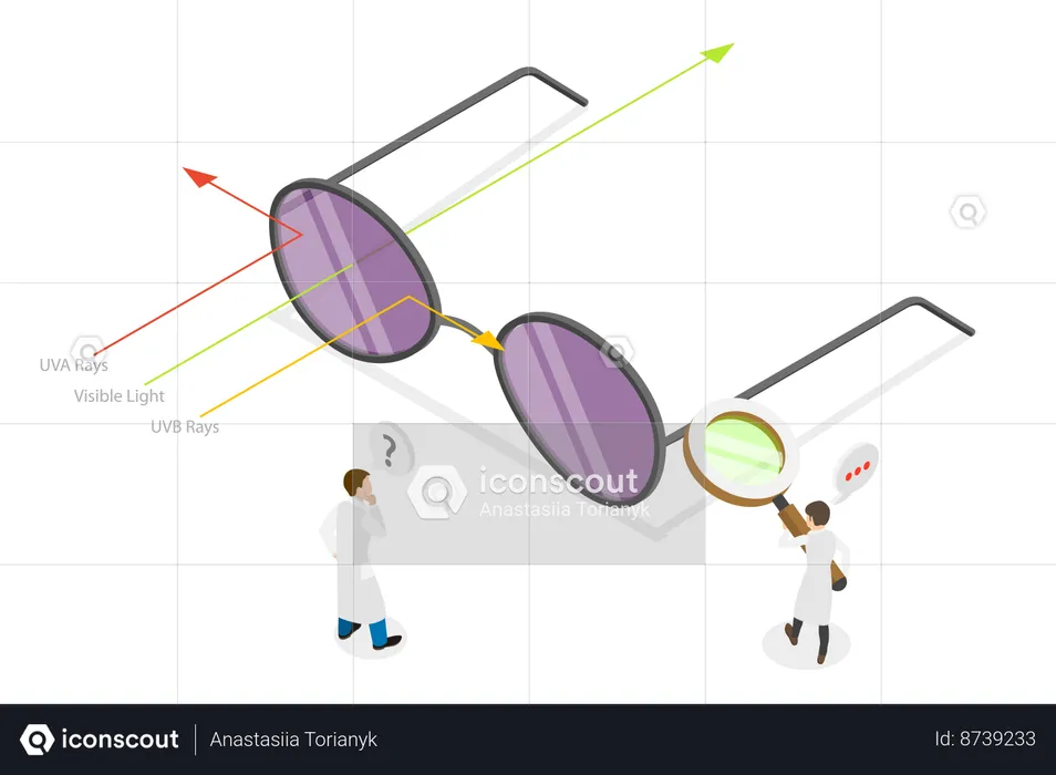 Lentes polarizadas e proteção solar  Ilustração